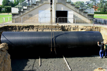 Cuve de stockage 50m3 Installation d'une cuve pour une éco construction