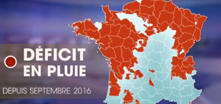 Sécheresse 2017 - Carte de France