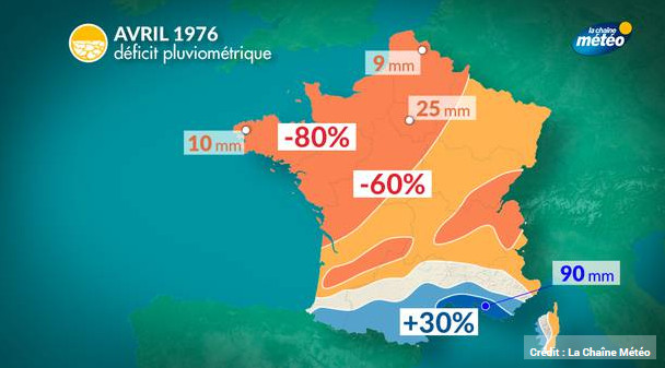 Déficite de pluviométrie en France avril 2017